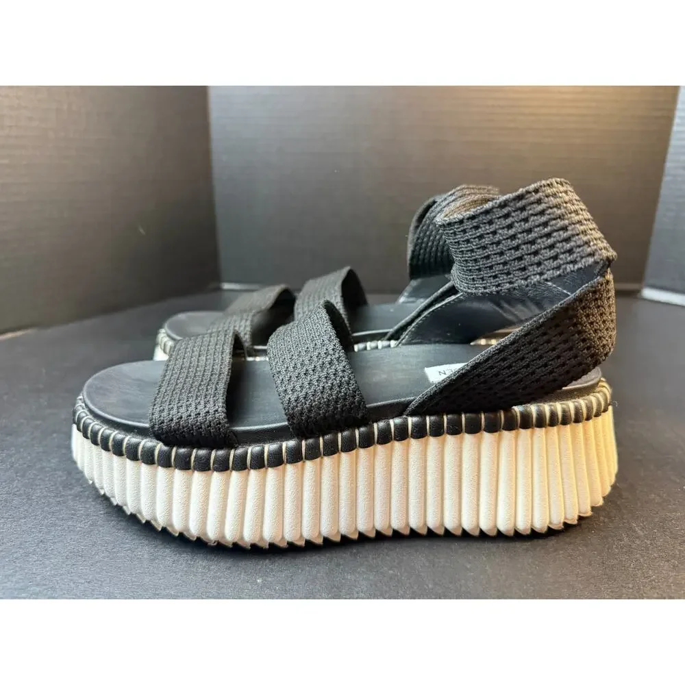 Steve Madden Shelle Women’s Strappy Platform Sandals Black Size 7.5 M - Picture 2 of 8